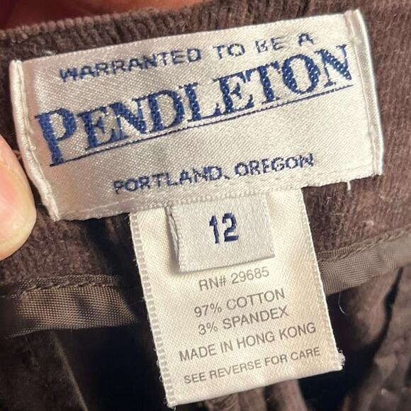 Pendleton Soft Corduroy Straight Leg Work Trouser Pants Women's Size 12 FF-05 - Picture 4 of 10